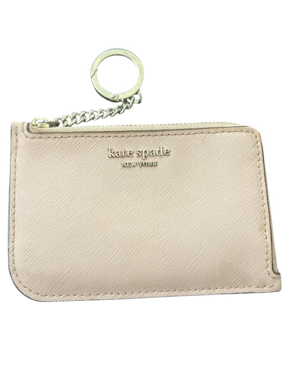 Kate Spade Leather Keyring Zip Key Ring Card Holder